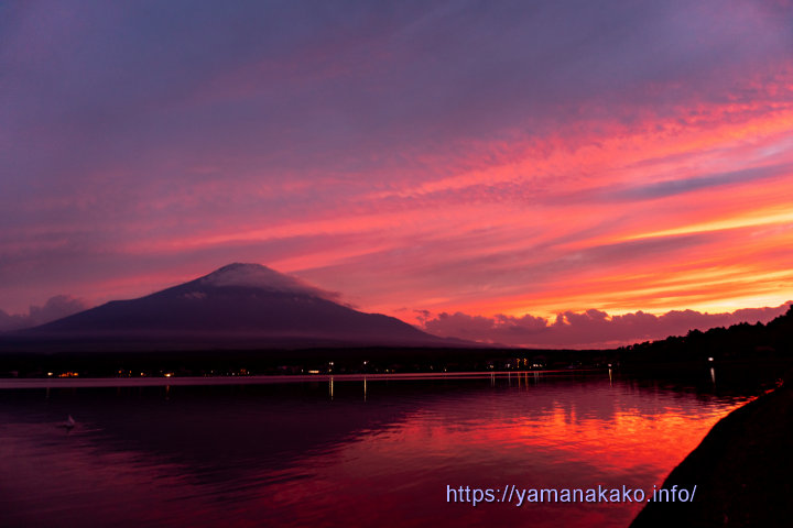 昨日の夕焼け富士山 山中湖観光情報気まぐれブログ