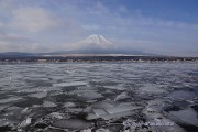 流氷と富士山