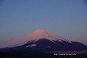 ほんのりピンク色の富士山