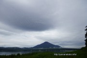 灰色吊し雲と富士山