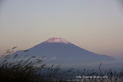 霞んだ富士山