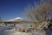 雪と霜のきらら前から富士山