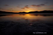 日の出前の山中湖