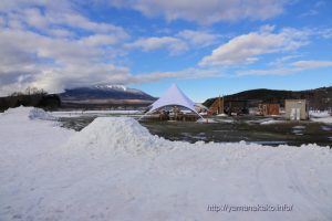 雪まつり会場開催前日の様子