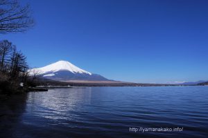 青い空の下に富士山