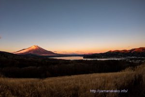 パノラマ台から望む山中湖と富士山