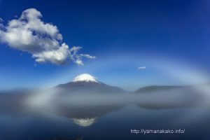 白虹の中に富士山