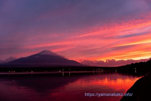 7月26日の夕焼け富士山