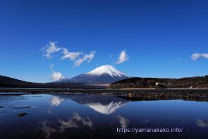 湖畔の逆さ富士