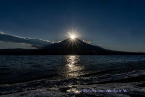 流氷とダイヤモンド富士