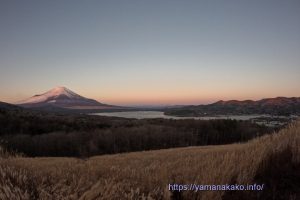 パノラマ台から山中湖と富士山