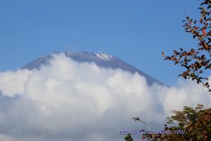 少なくなった富士山頂の雪