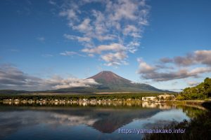 朝は見えた富士山