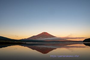 大堀川河口から逆さ富士