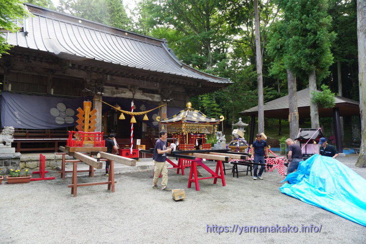 平野天満宮祭準備中