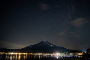 満天の星と富士山
