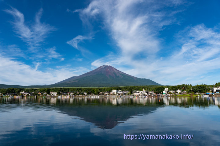 山中湖上から望む富士山