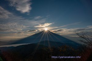 石割山からのダイヤモンド富士